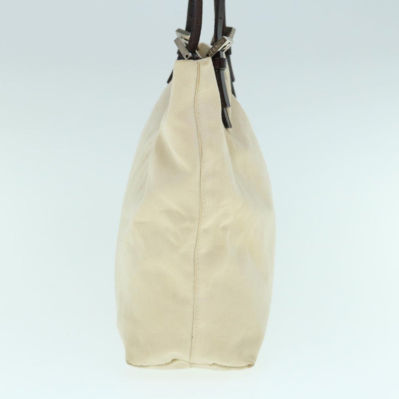 Fendi Beige Canvas Shoulder Bag (Pre-Owned)