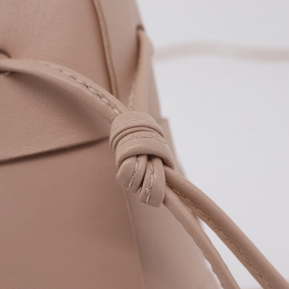 Bottega Veneta Cassette Bucket Maxi Intrecciato Leather With Beaded Details Pink Leather Handbag (Pre-Owned)