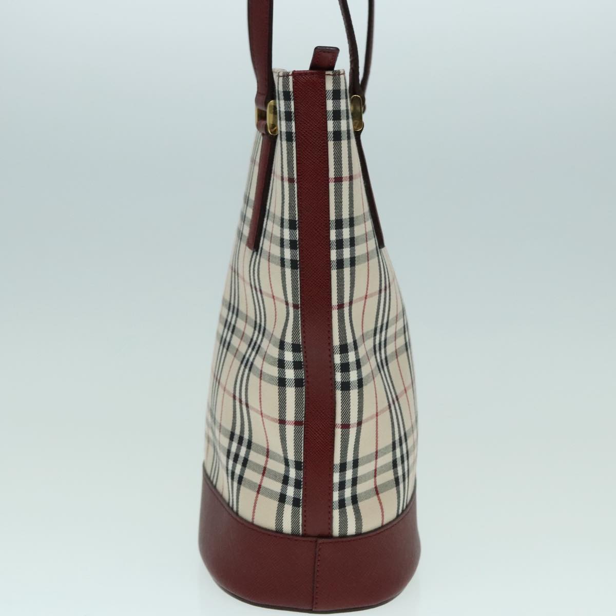 Burberry Nova Check Beige Canvas Shoulder Bag (Pre-Owned)