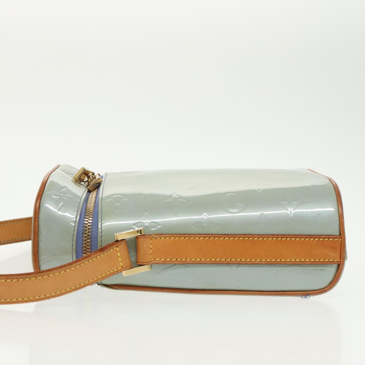 Louis Vuitton Sullivan Blue Patent Leather Shoulder Bag (Pre-Owned)