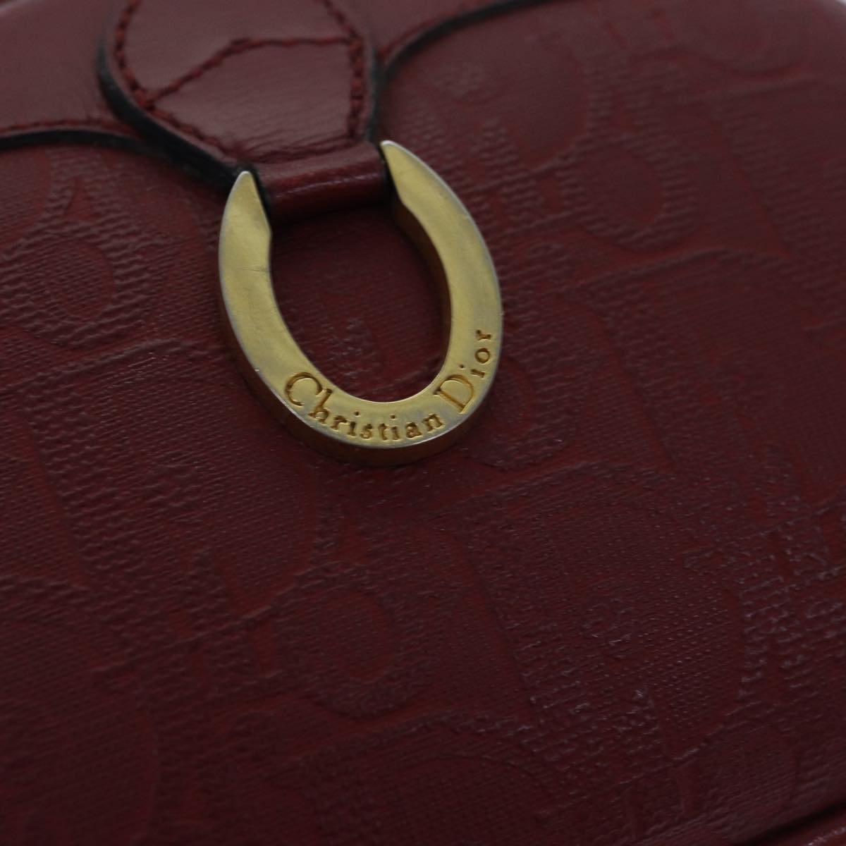Dior Demi-Lune Burgundy Canvas Clutch Bag (Pre-Owned)