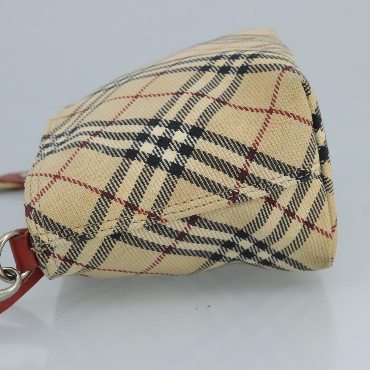 Burberry Nova Check Beige Canvas Shoulder Bag (Pre-Owned)