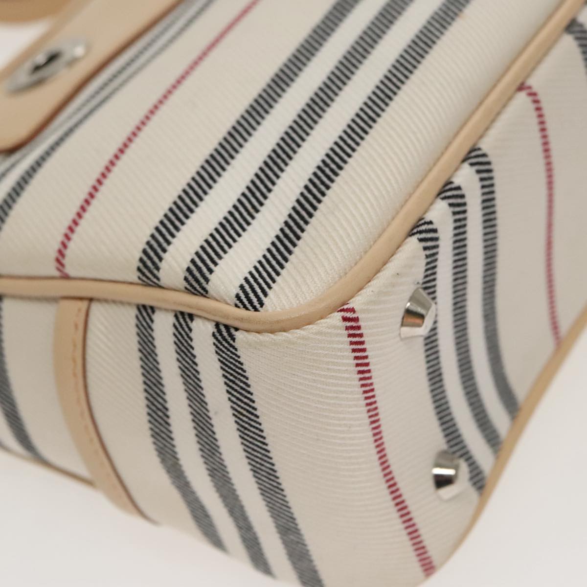 Burberry Nova Check Beige Canvas Shoulder Bag (Pre-Owned)