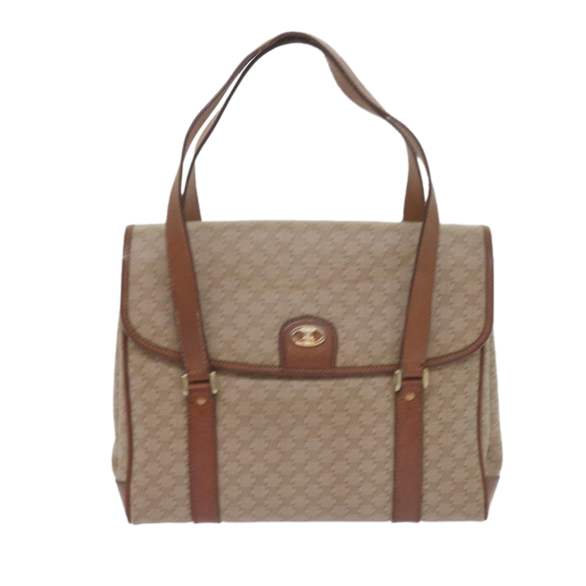 Céline Macadam Beige Canvas Shoulder Bag (Pre-Owned)