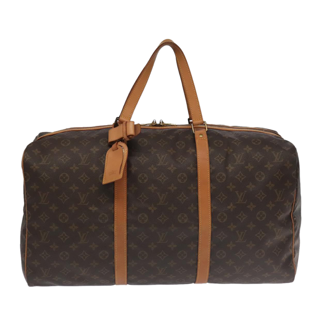Louis Vuitton Sac Souple Brown Canvas Travel Bag (Pre-Owned)