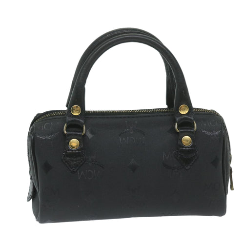 MCM Visetos Black Canvas Handbag (Pre-Owned)