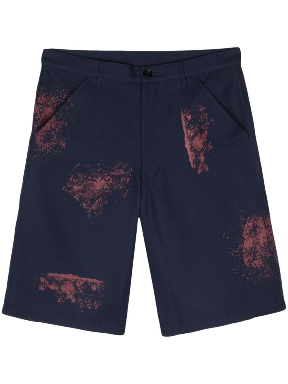 Comme Des Garcons Men's Paint Splatter-Detail Shorts