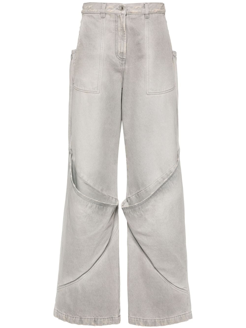 The Attico Women's Wide-Leg Denim Cotton Jeans