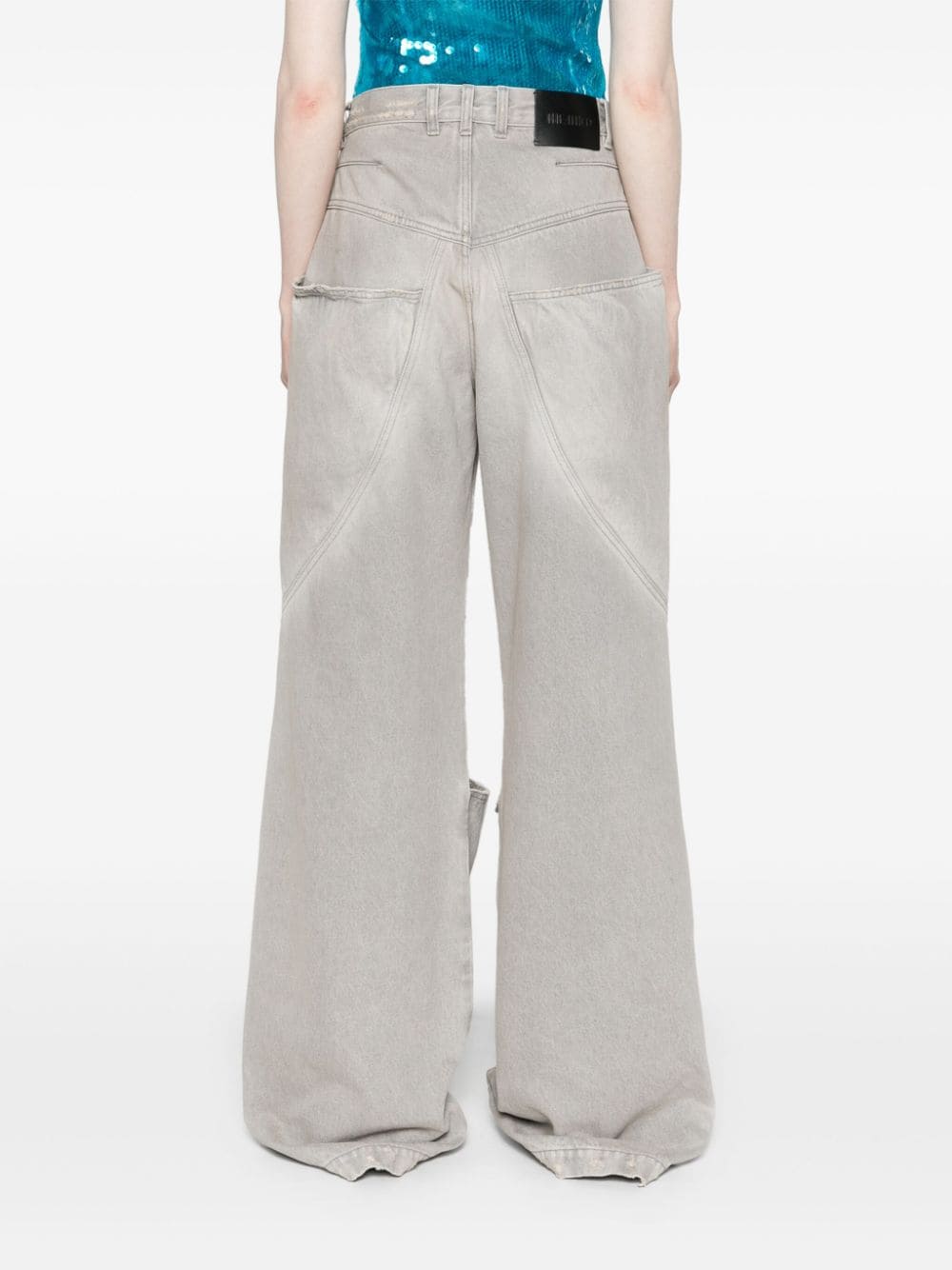 The Attico Women's Wide-Leg Denim Cotton Jeans