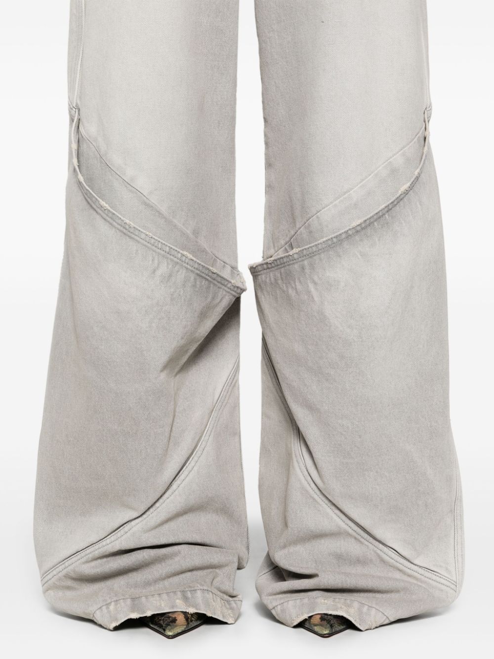 The Attico Women's Wide-Leg Denim Cotton Jeans
