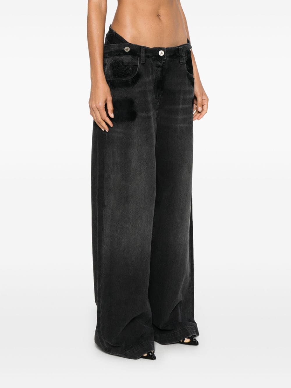 The Attico Women's Wide-Leg Denim Jeans
