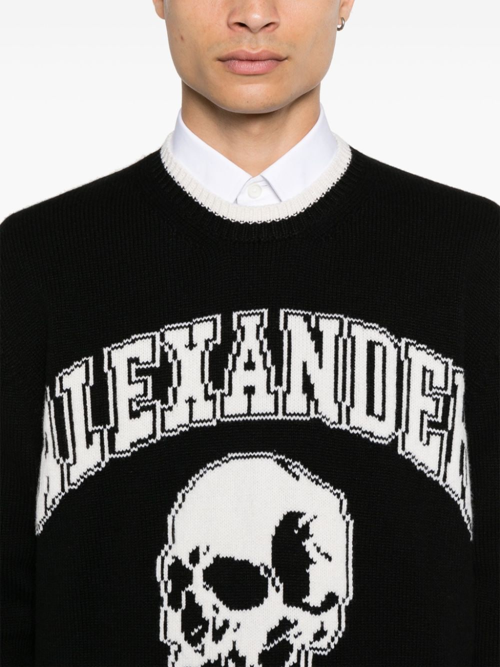 Alexander Mcqueen Men's Intarsia-Logo Sweater