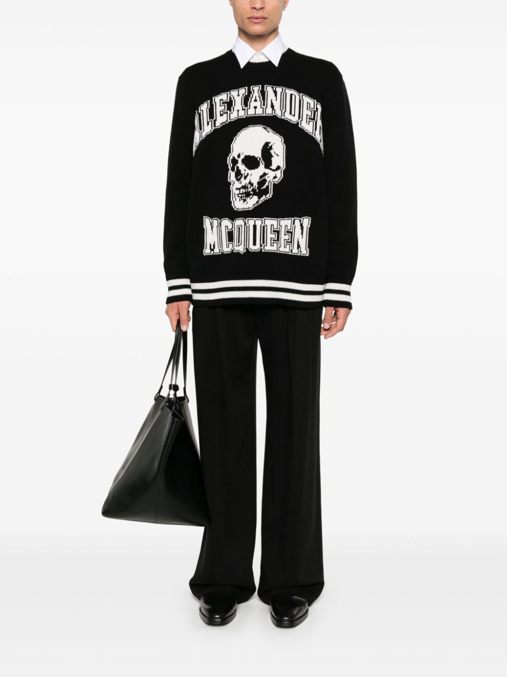 Alexander Mcqueen Men's Intarsia-Logo Sweater