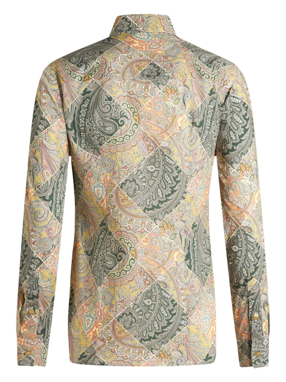 Etro Women's Patchwork-Print Poplin Shirt