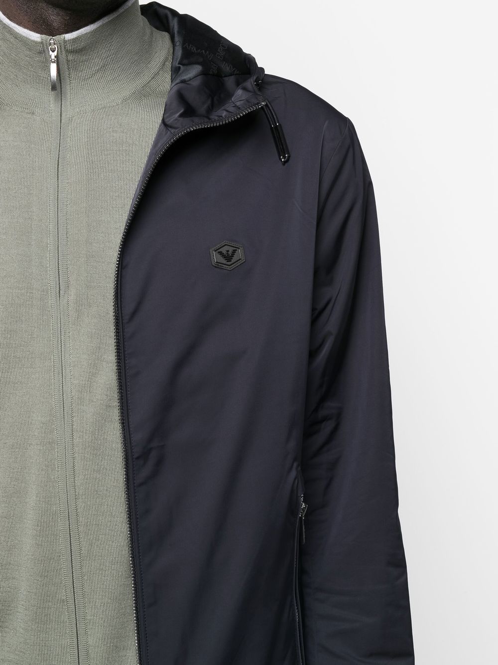 Emporio Armani Men's Water-Repellent Hooded Jacket