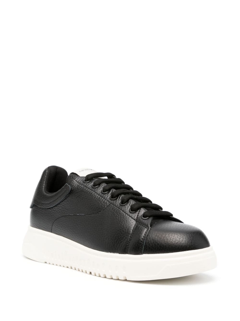 Emporio Armani Men's Tumbled Leather Sneakers