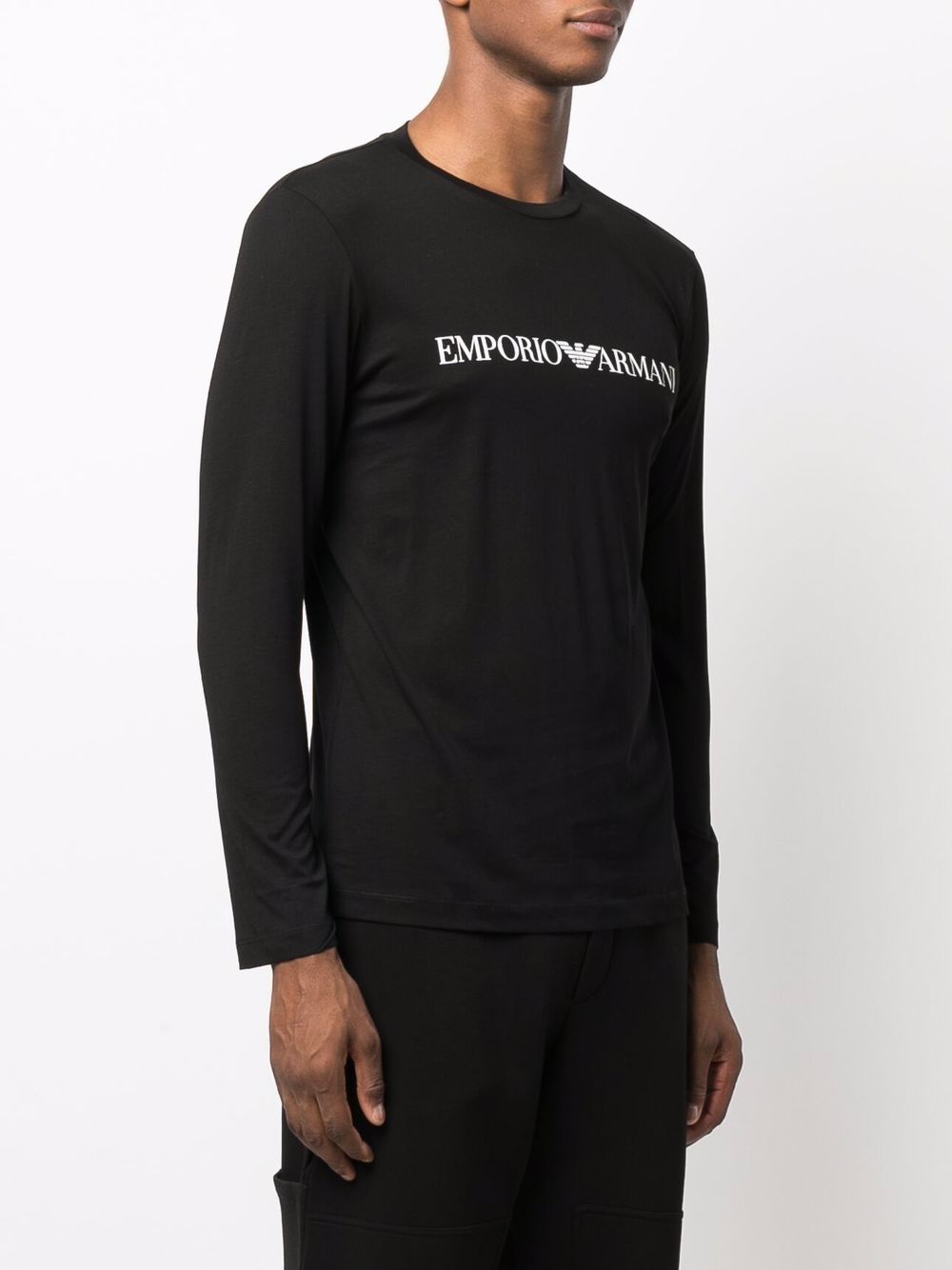 Emporio Armani Men's Logo Print Long Sleeve T-Shirt