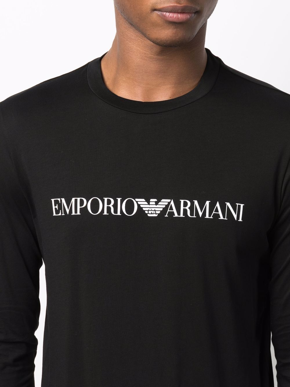 Emporio Armani Men's Logo Print Long Sleeve T-Shirt