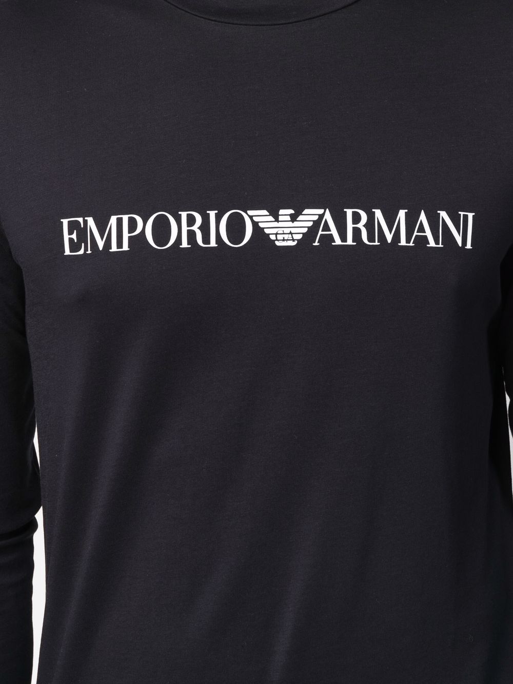 Emporio Armani Men's Logo Print Long Sleeve T-Shirt