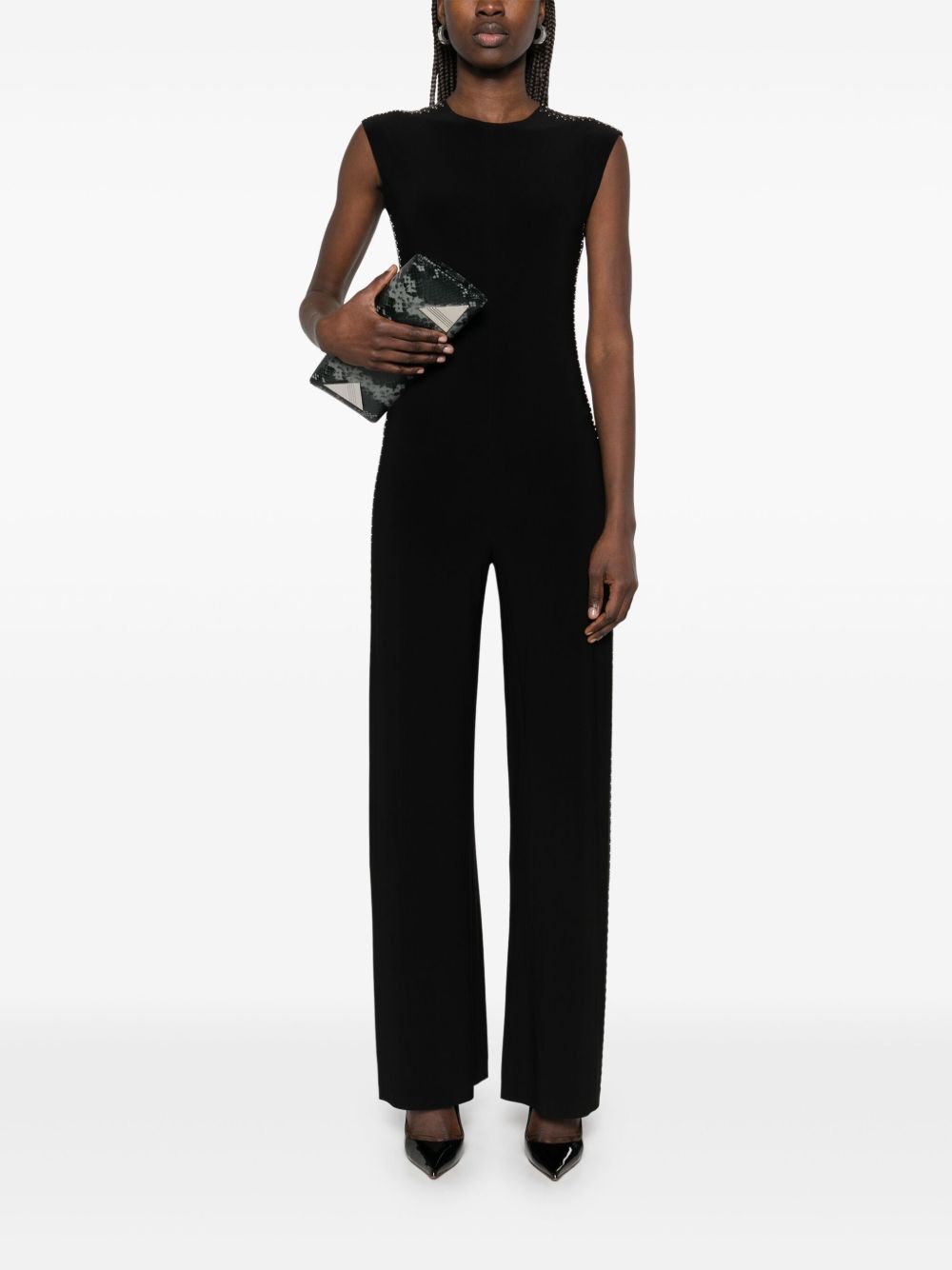 Norma Kamali Women's Studded Long Jumpsuit