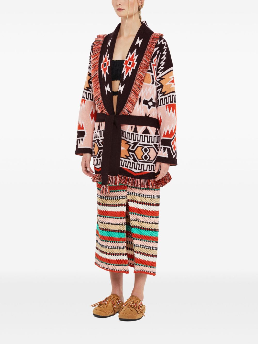 Alanui Women's Geometric Roots Cardigan