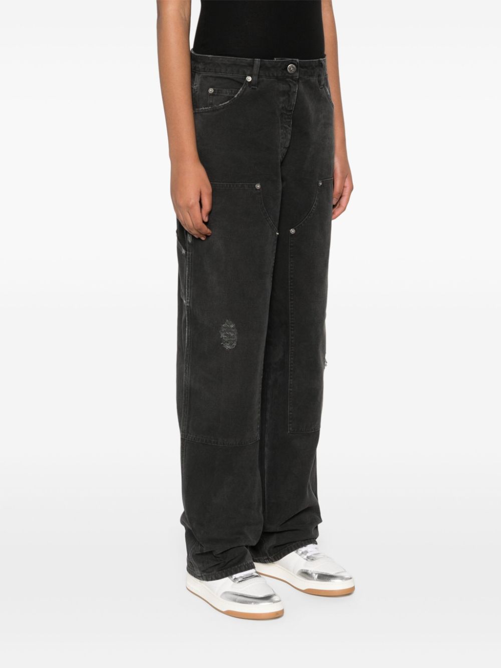 Golden Goose Women's Jeans With Distressed Effect And Front Patches