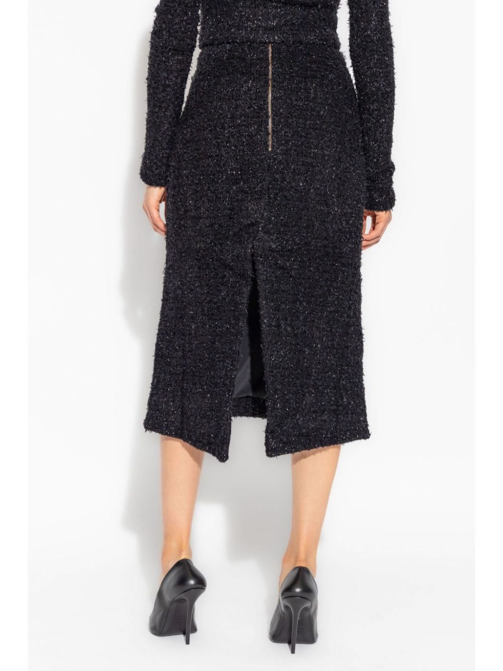 Balenciaga Women's Tweed Midi Skirt