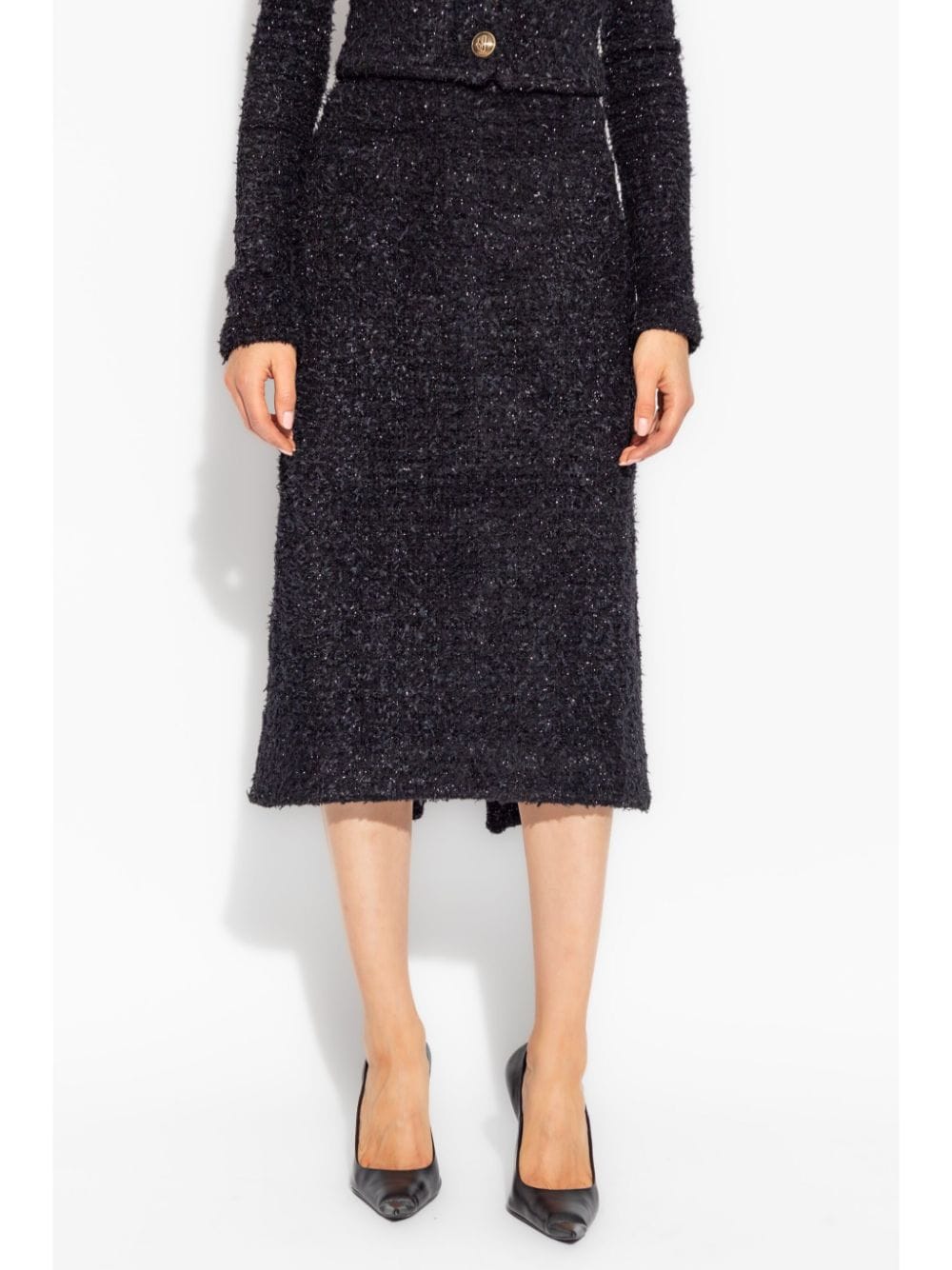 Balenciaga Women's Tweed Midi Skirt