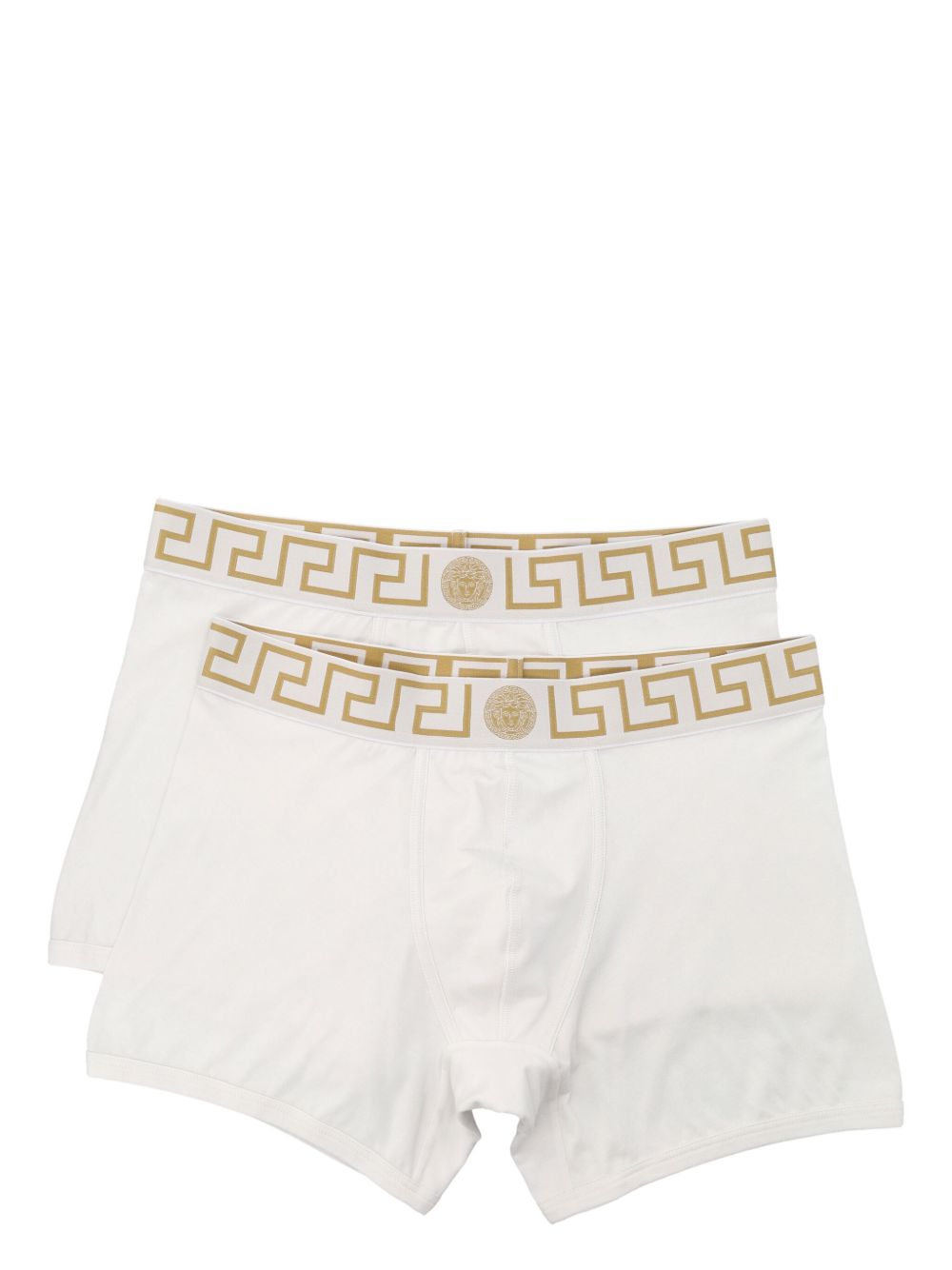 Versace Men's Greca Border Trunks In White