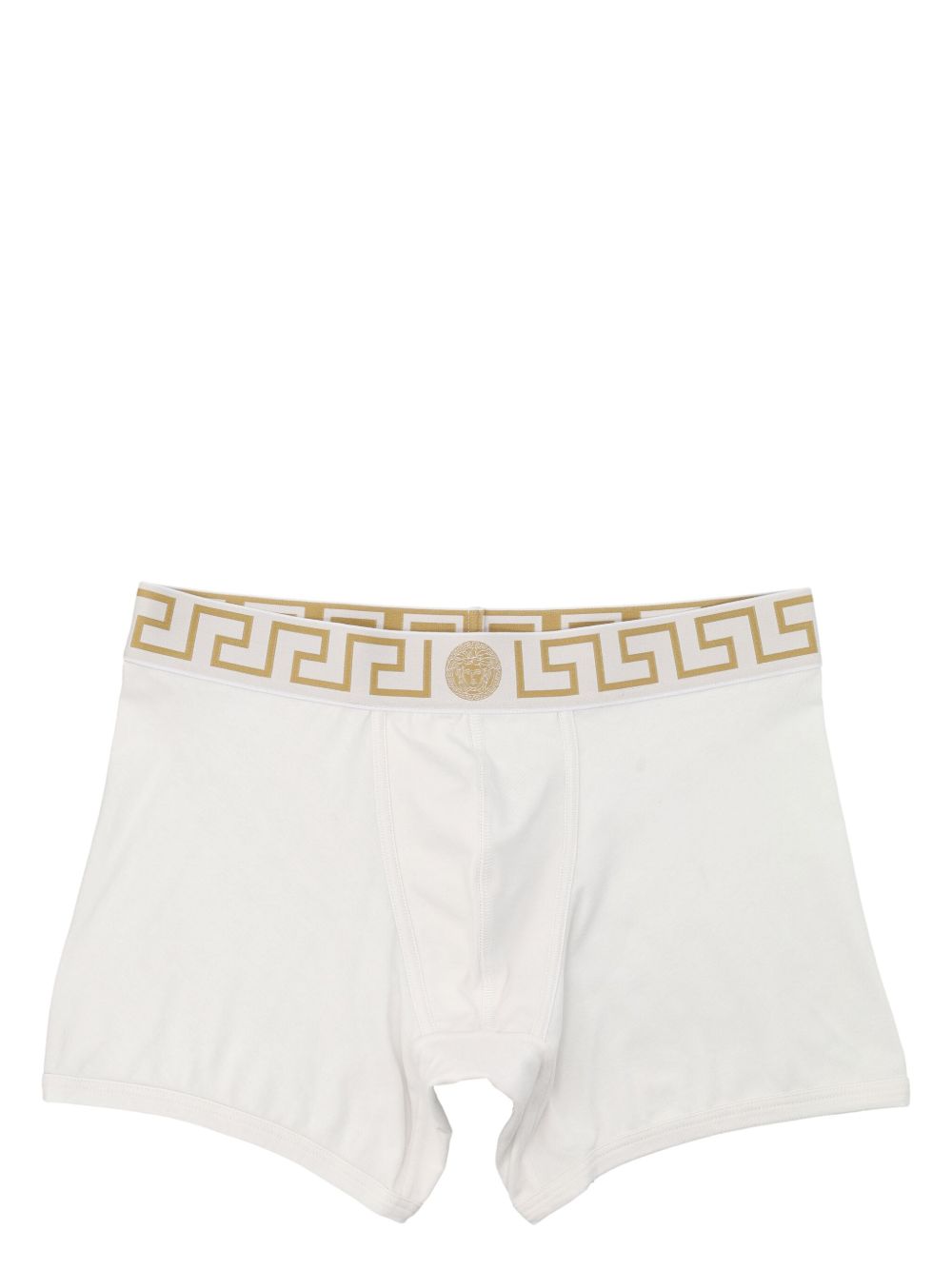 Versace Men's Greca Border Trunks In White