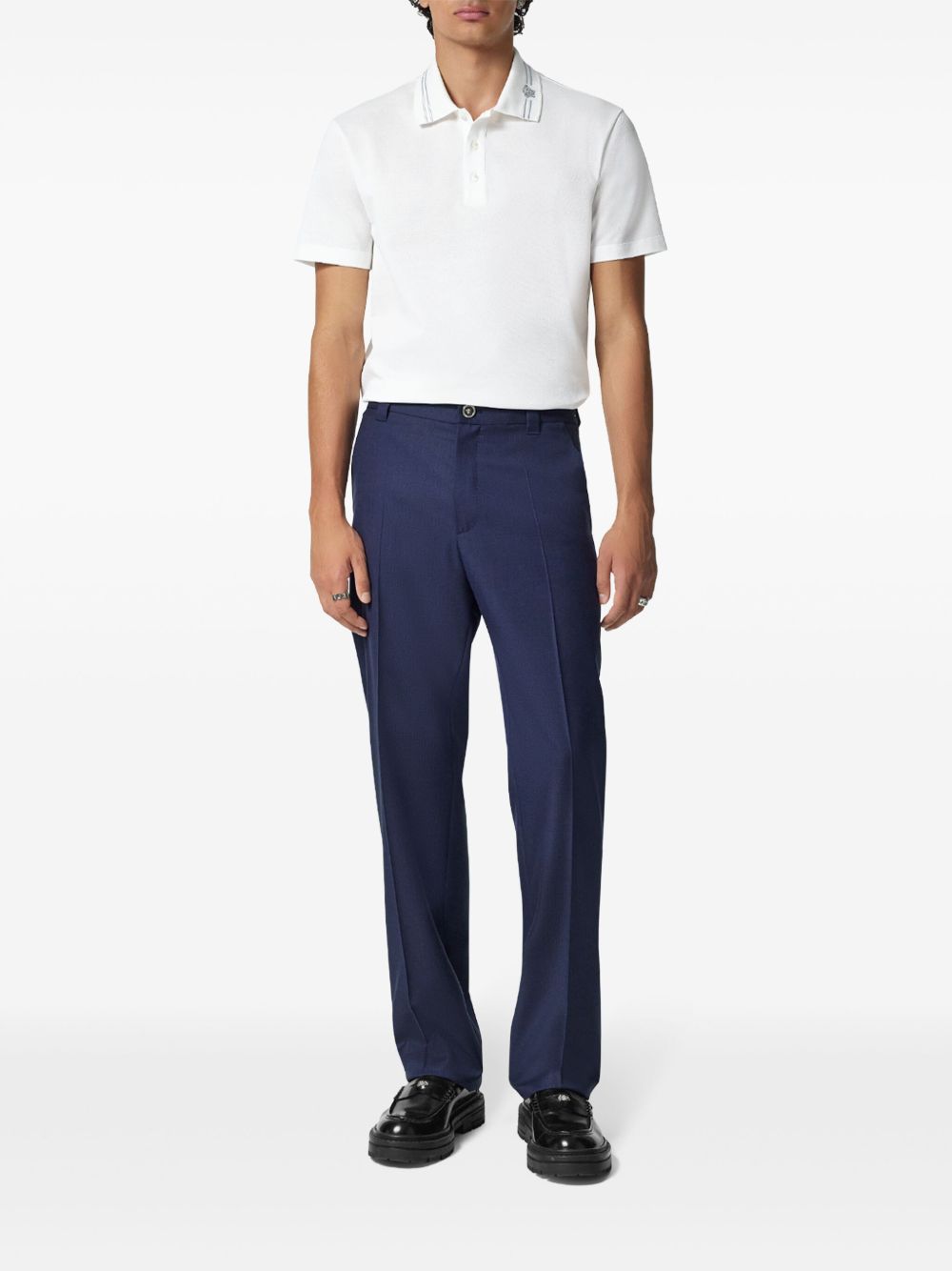 Versace Men's Medusa Embroidered Polo