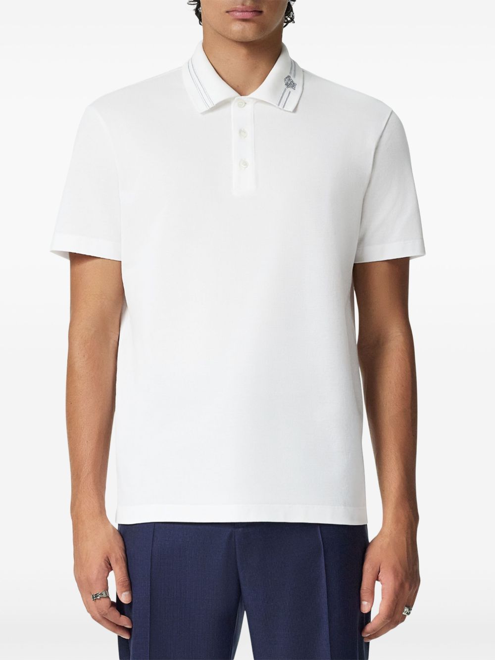 Versace Men's Medusa Embroidered Polo