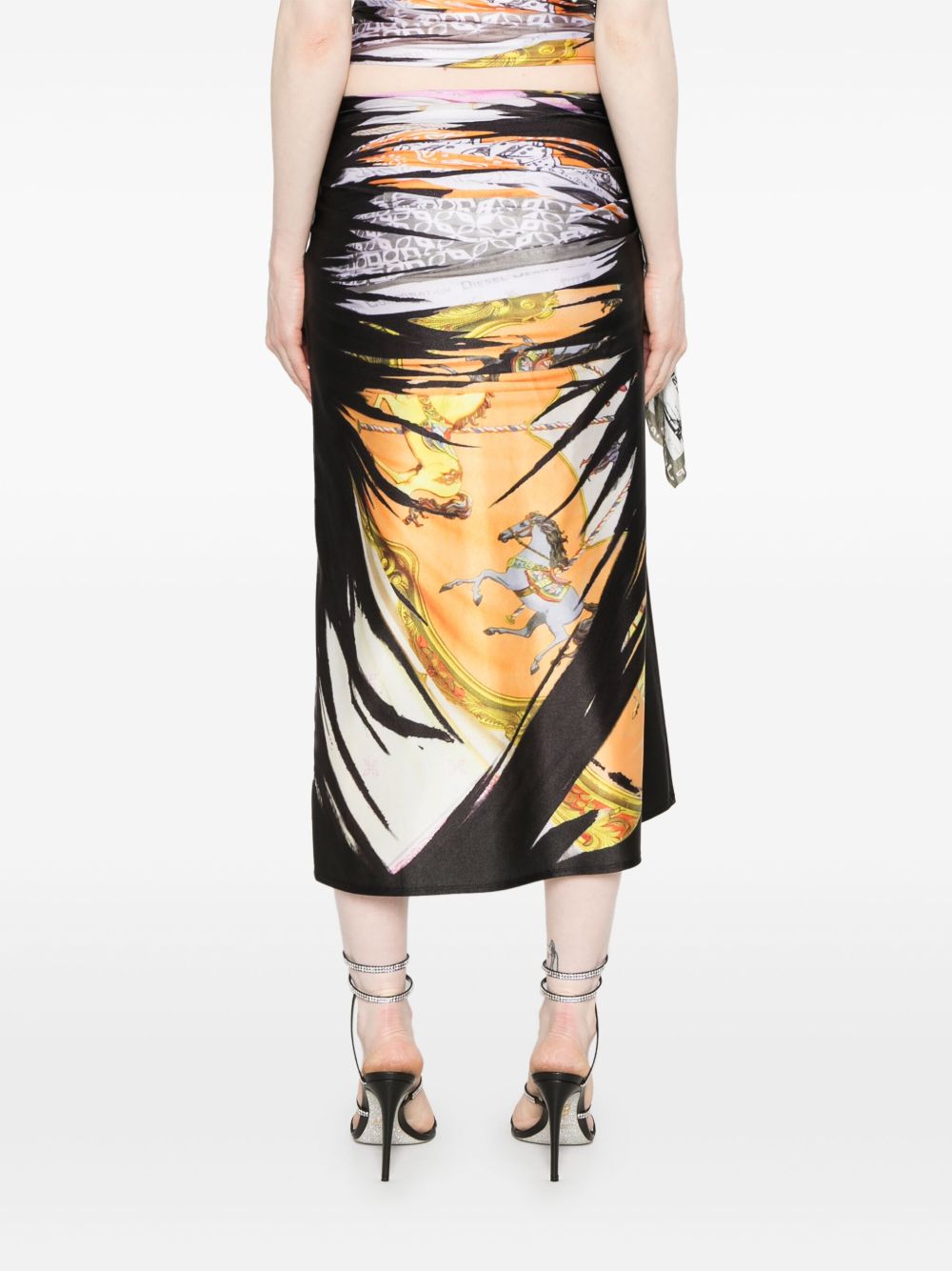 Diesel Women's Printed Midi Skirt