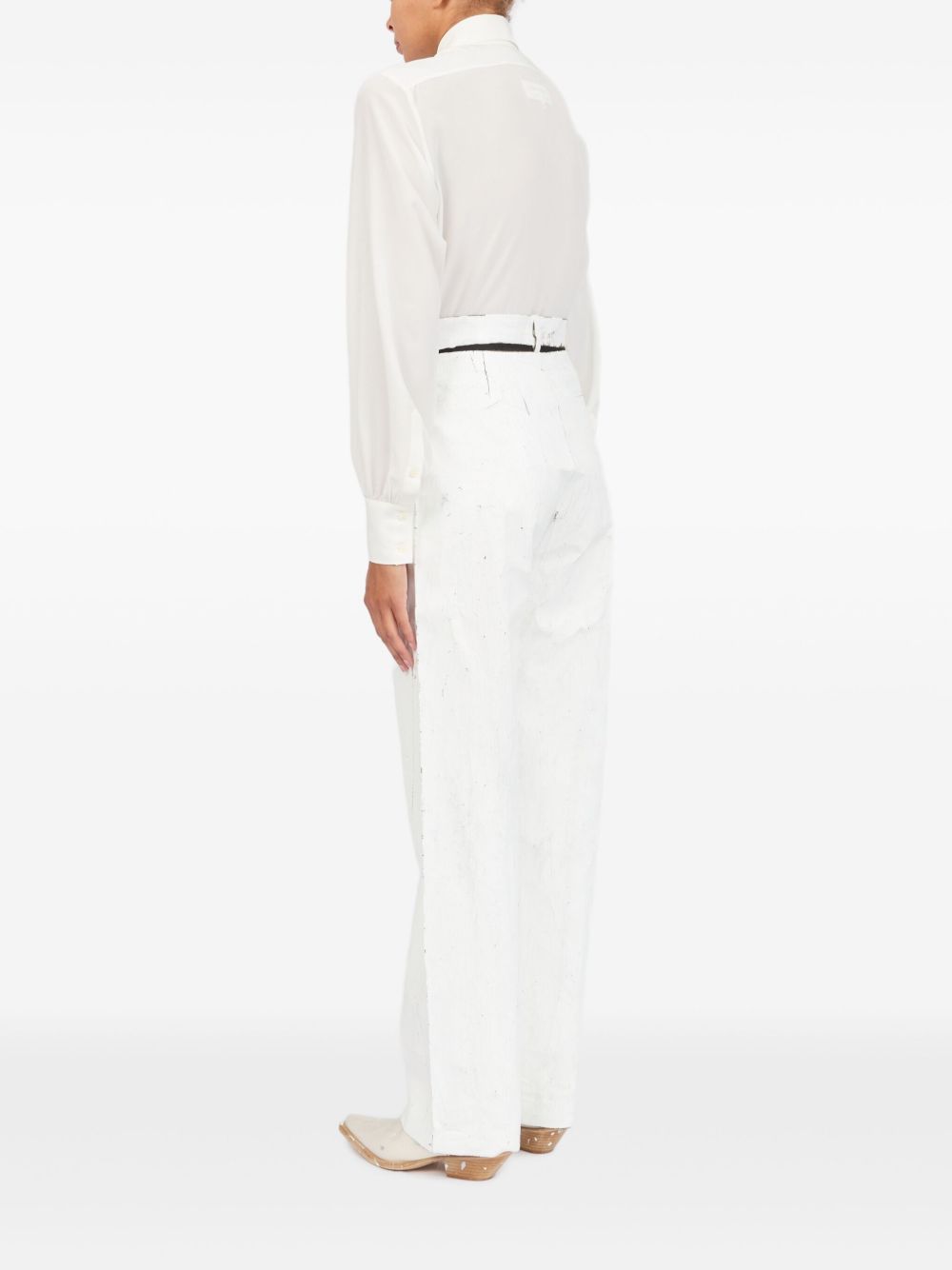 Mm6 Maison Margiela Women's Wax Trousers