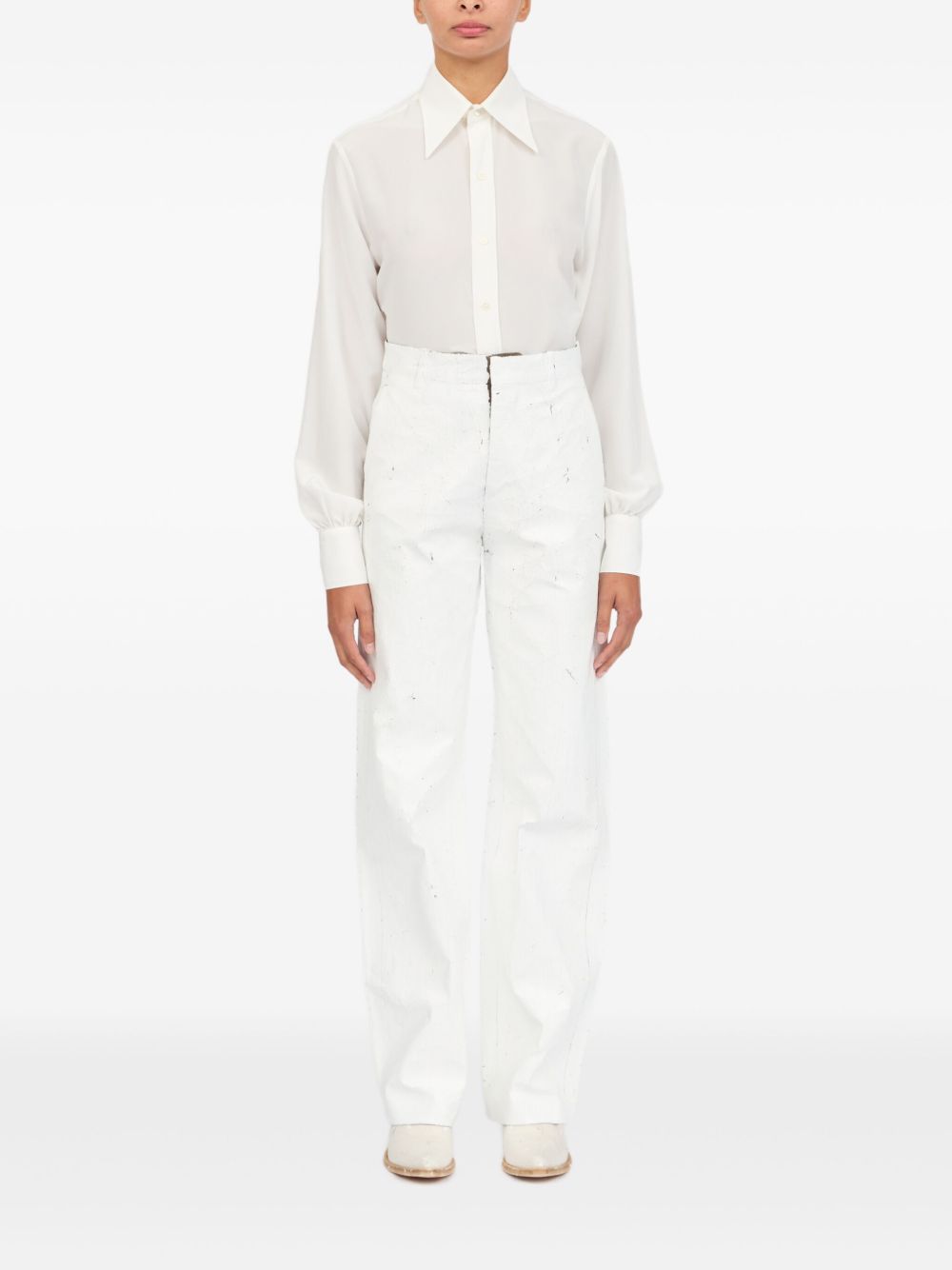 Mm6 Maison Margiela Women's Wax Trousers