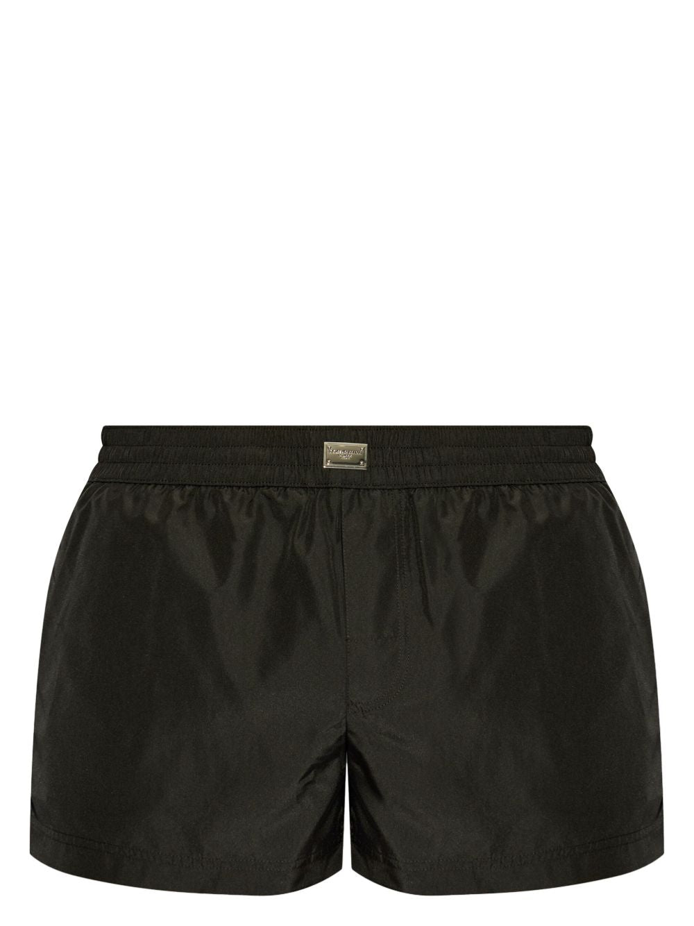 Dolce & Gabbana Men's Logo Plaque Swim Shorts
