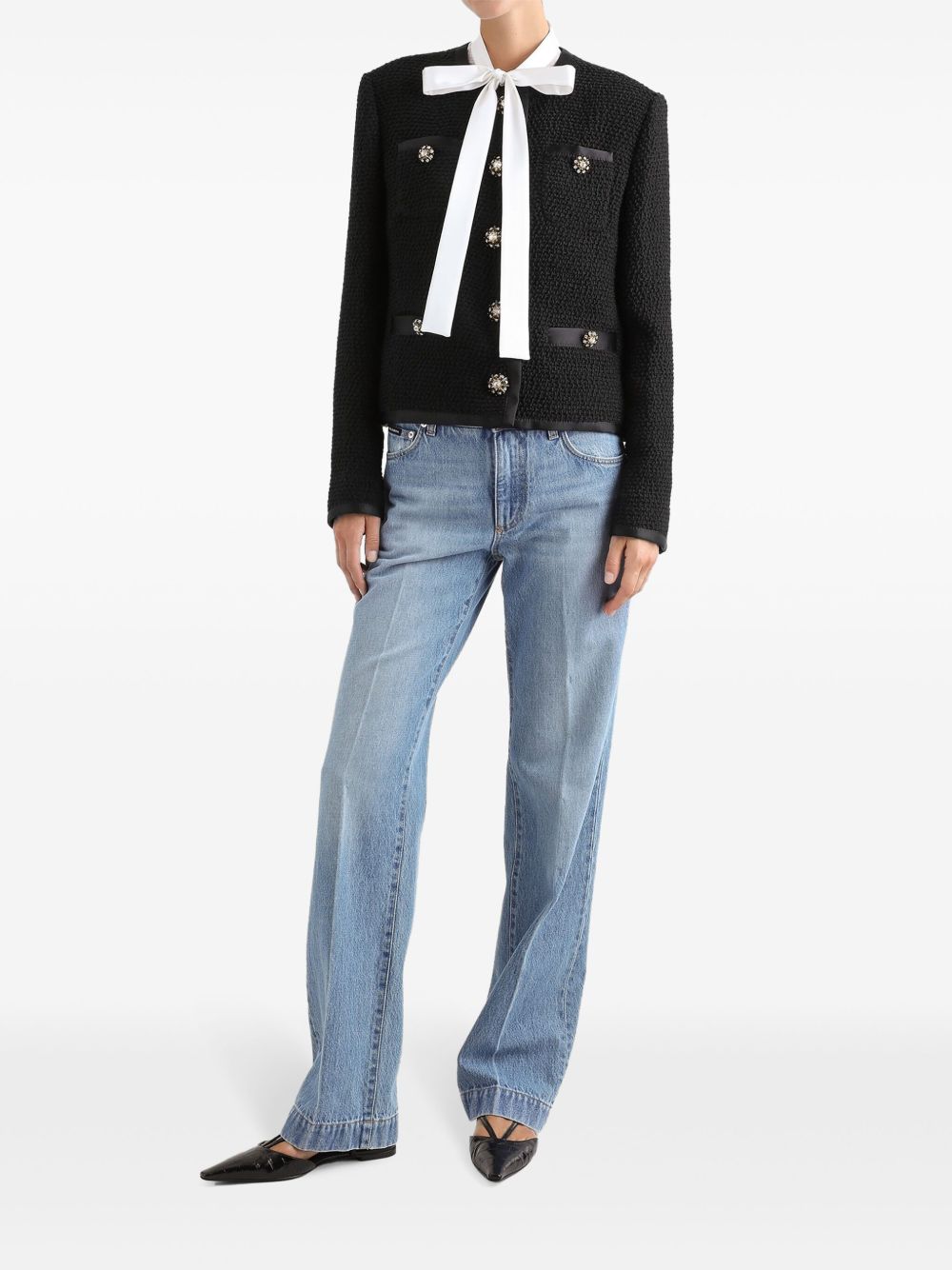 Dolce & Gabbana Women's Loose Denim Jeans With Broken Crease