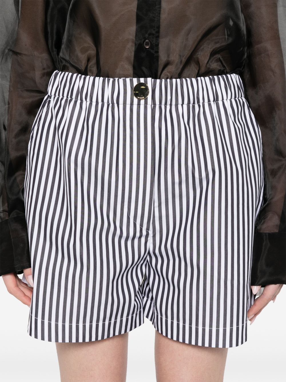Sportmax Women's Striped Cotton Shorts