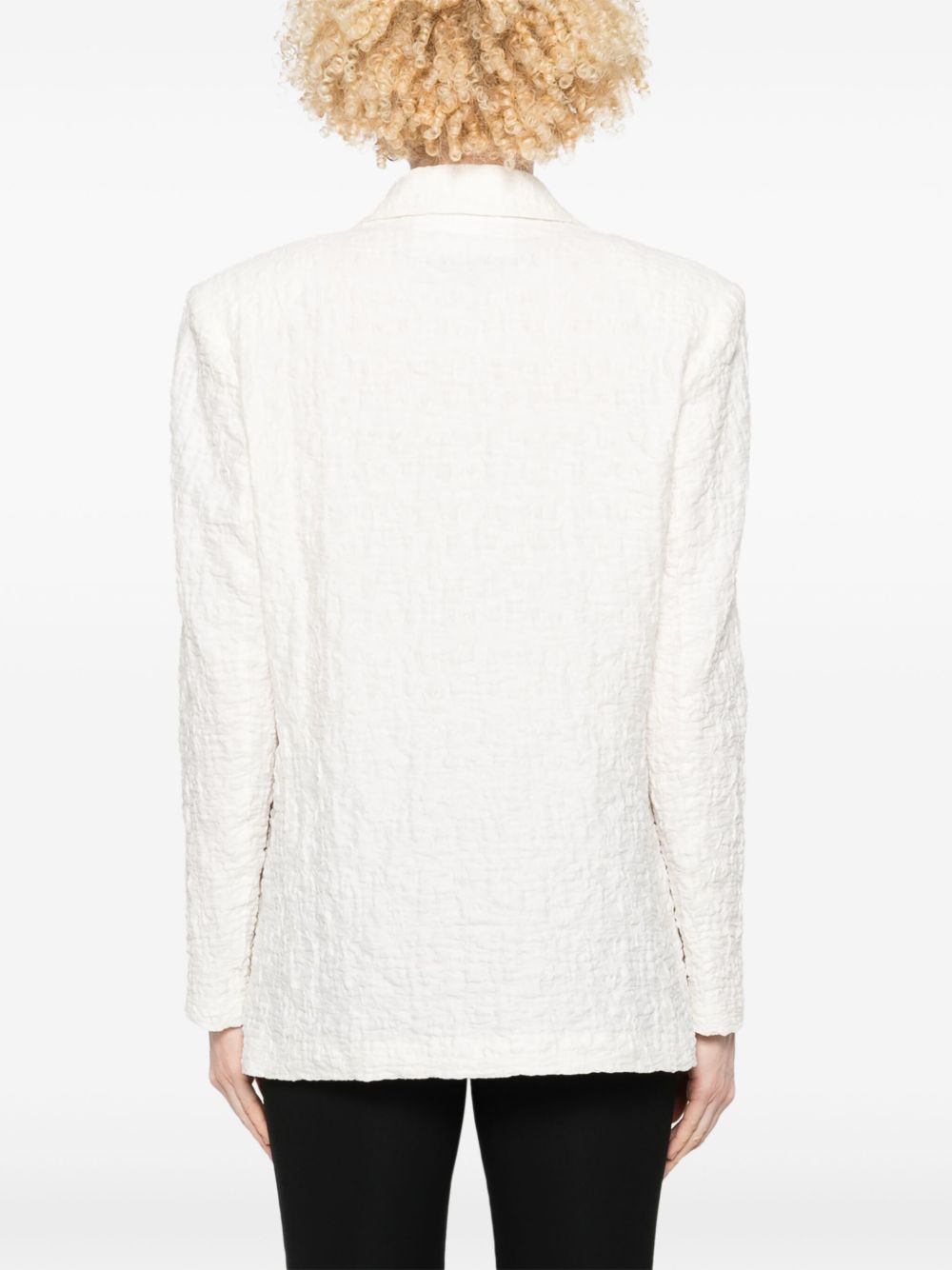 Harris Wharf London Women's Crinkled Shoulder-Pads Blazer