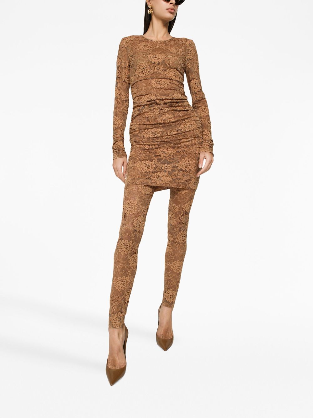 Dolce & Gabbana Women's Short Floral Lace Dress