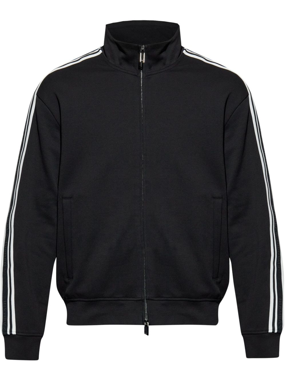 Emporio Armani Men's Full Zip Jersey Sweatshirt With Asv Logo Bands