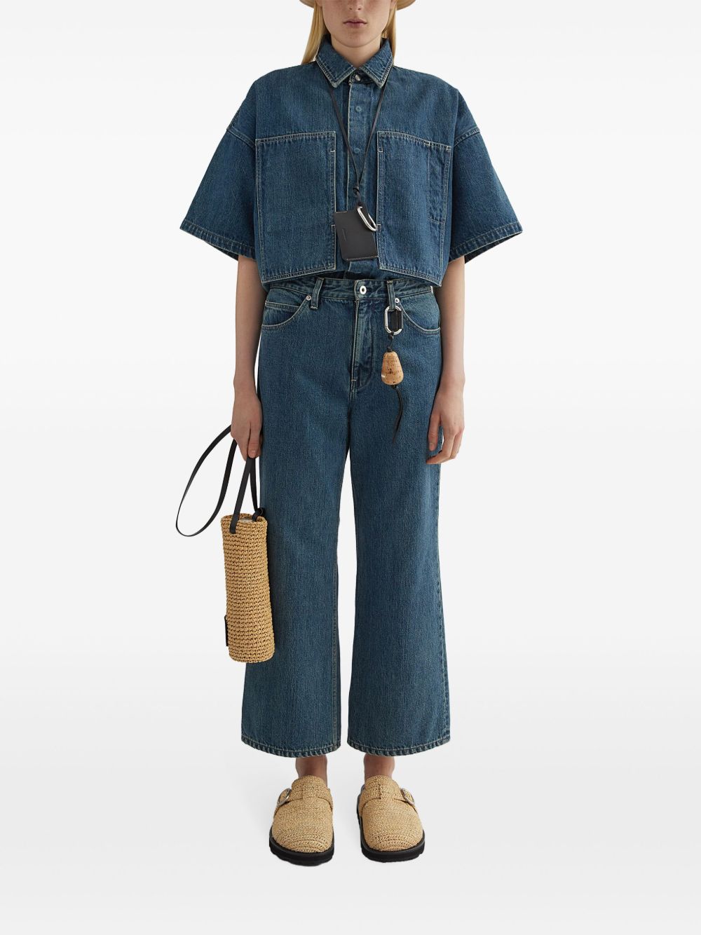 Jil Sander Plus Women's Denim Wide-Leg Jeans