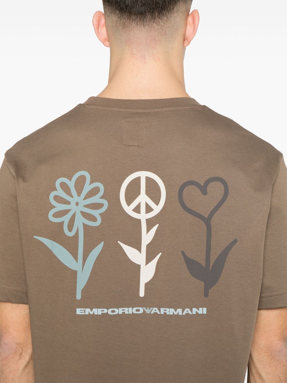 Emporio Armani Men's T-Shirts And Polos Brown