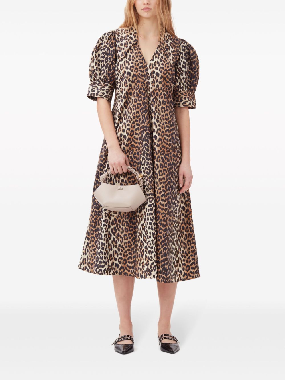 Ganni Women's Conscious Criteria Page Organic Cotton Maxi Dress