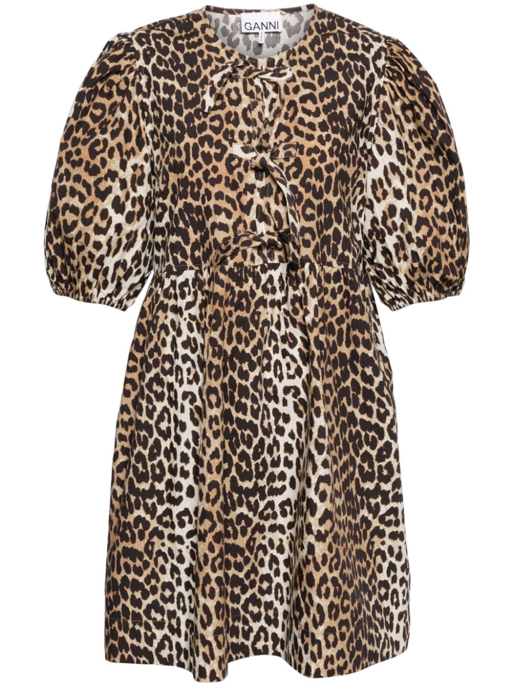 Ganni Women's Conscious Criteria Page Organic Cotton Mini Dress