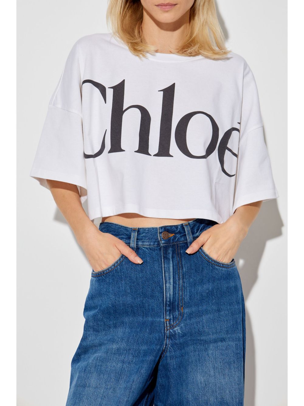 Chloé Women's Logo-Print Crop Top
