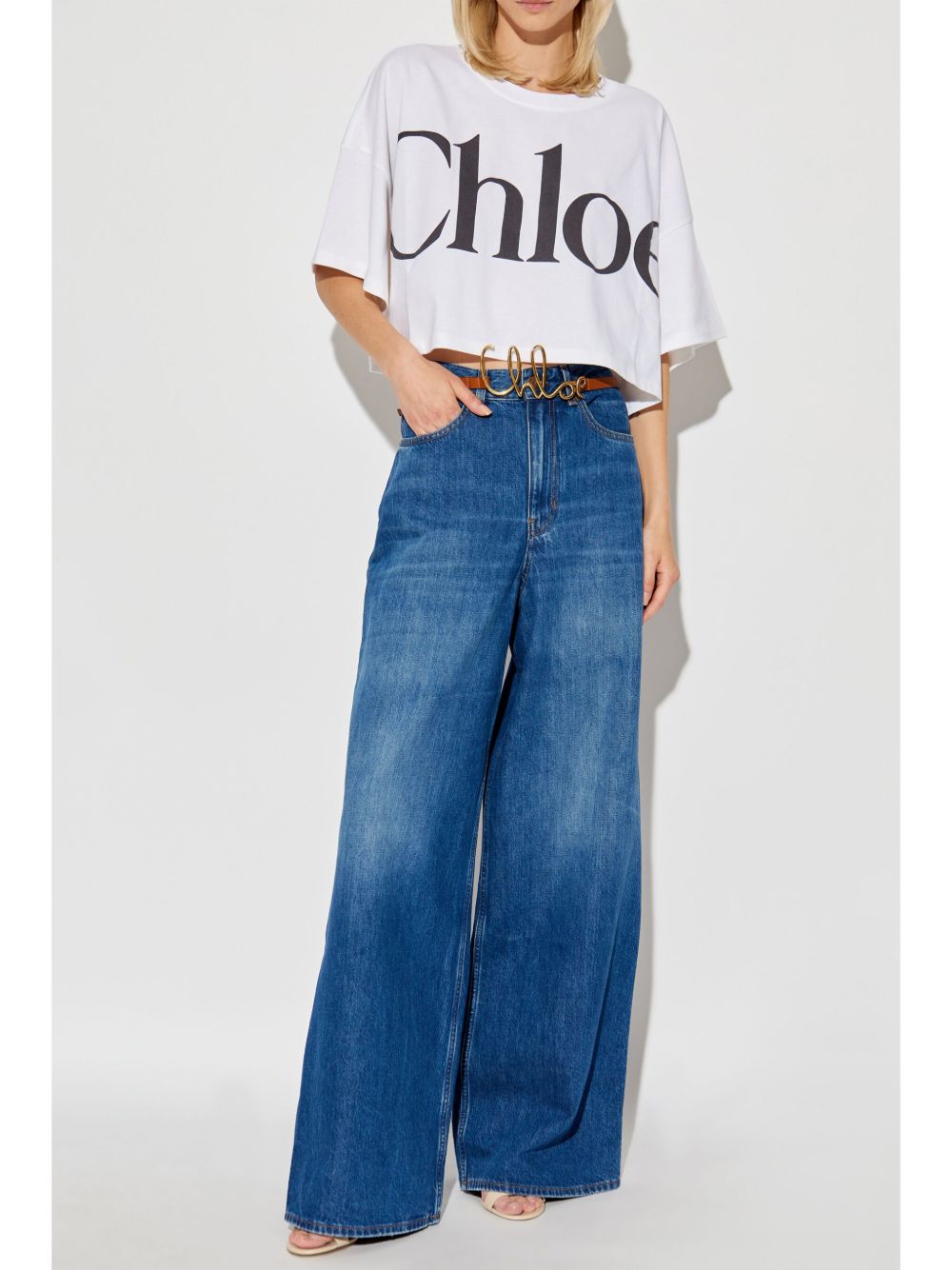 Chloé Women's Logo-Print Crop Top