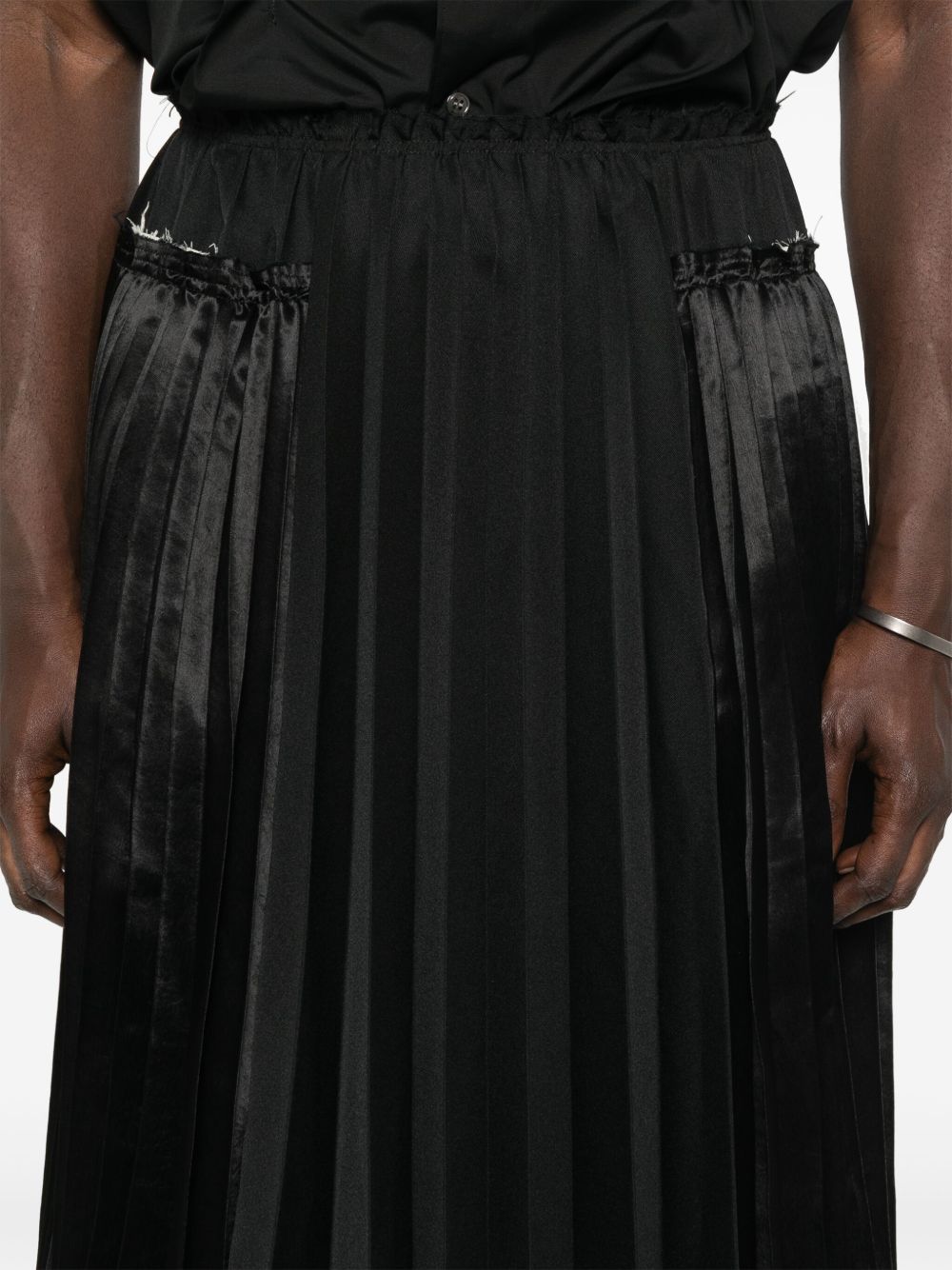 Comme Des Garcons Men's Pleated Midi Skirt