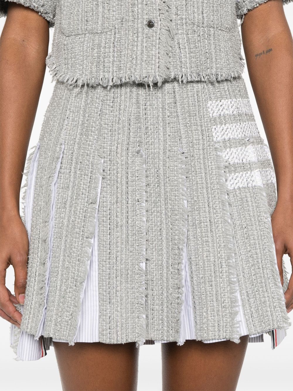 Thom Browne Women's 4-Bar Stripe 4Bar Cotton Blend Skirt