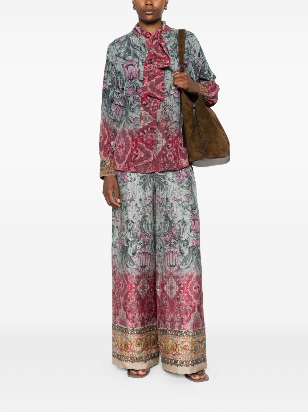 Pierre Louis Mascia Women's Printed Silk Shirt